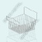 Basket for freezers, wide